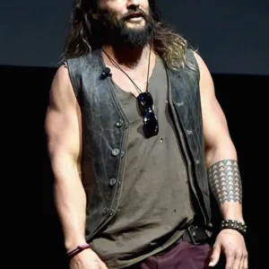 Aquaman Jason Momoa Brown Leather Vest