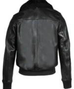 Aviator WW2 Bomber Black Leather Jacket