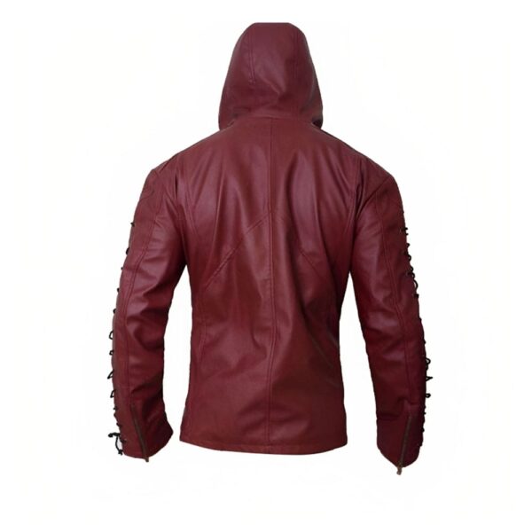 Arrow Oliver Queen Red Leather Jacket