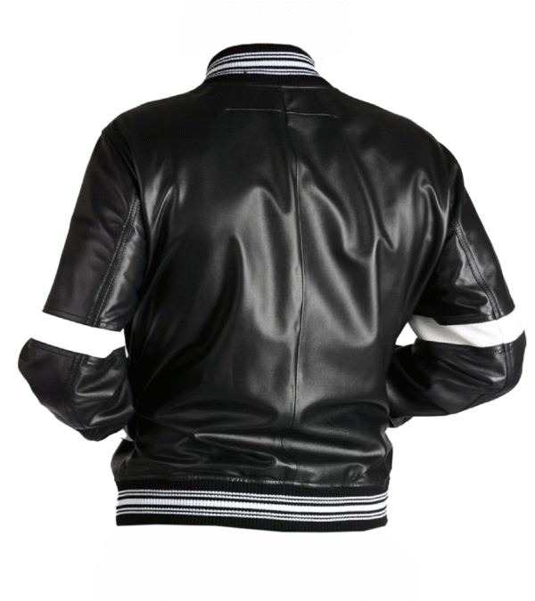 Rockstar Black Varsity Unisex Leather Jacket