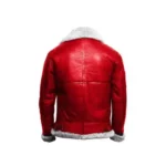 Christmas Holiday Aviator A2 Red Leather Jacket