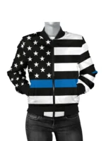 American Flag Stars Black Unisex Bomber Jacket