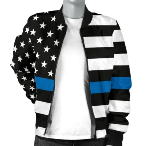 Black Stars American Flag Unisex Bomber Jacket