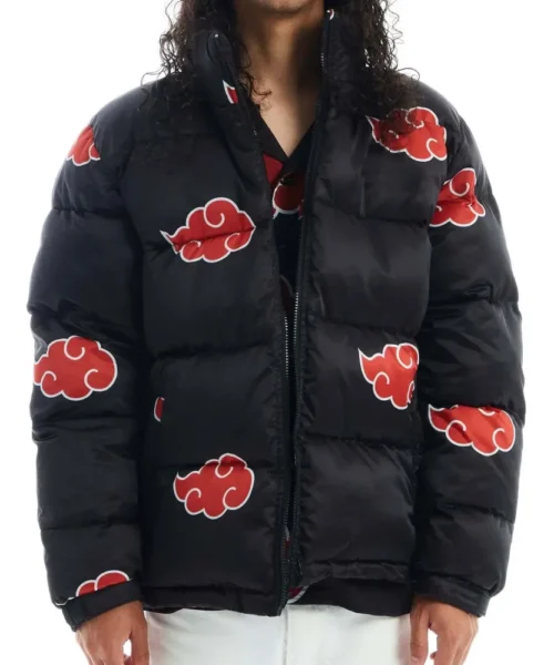 Akatsuki Naruto Black Puffer Jacket