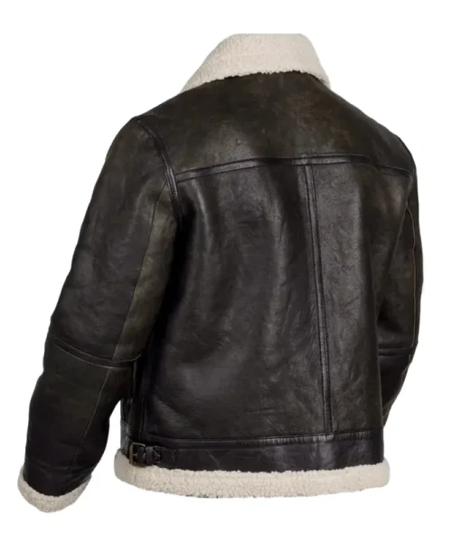 Black Shearling Unisex Faux Fur Leather Jacket