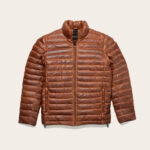 Bridger Unisex Brown Puffer Leather Jacket