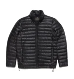 Bridger Black Unisex Leather Puffer Jacket