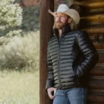 Bridger Unisex Black Puffer Leather Jacket