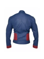 Avengers Chris Evans Captain America Blue Leather Jacket