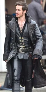 Captain Hook Once Upon a Time Black Leather Jacket
