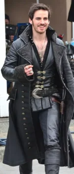 Once Upon a Time Captain Hook Black Leather Jacket
