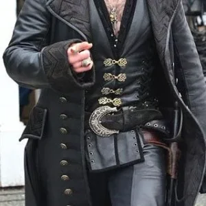 Once Upon a Time Captain Hook Black Leather Jacket
