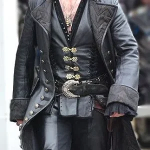 Captain Hook Once Upon a Time Black Leather Jacket
