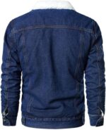 Blue Trucker Style Shearling Denim Jacket