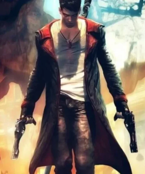 Dante Black Devil May Cry Leather Trench Coat