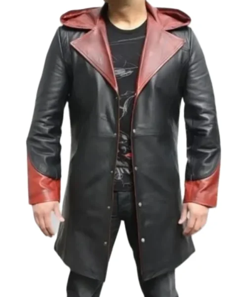 Dante Devil May Cry Black Leather Trench Coat