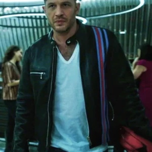 Eddie Brock Venom Black Leather Jacket