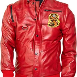 Cobra Kai Johnny Lawrence Red Leather Jacket