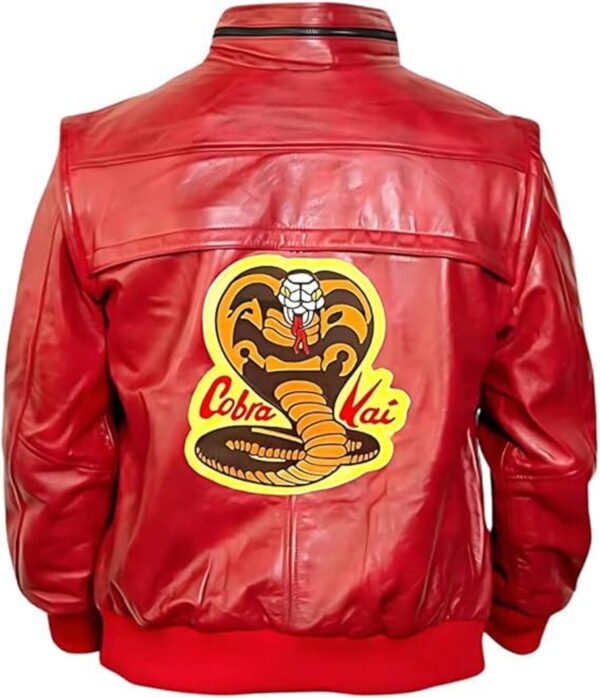 William Zabka Red Cobra Kai Leather Jacket