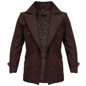 Tom Hiddleston Brown Loki Pea Coat