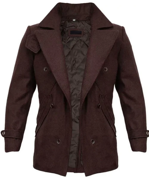 Tom Hiddleston Brown Loki Pea Coat