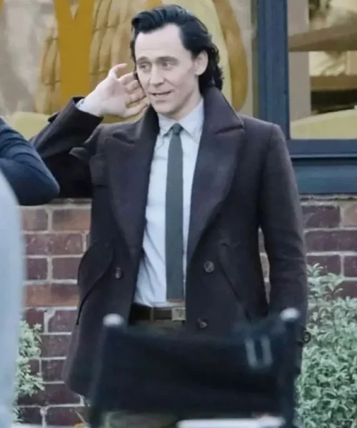 Tom Hiddleston Loki Brown Pea Coat