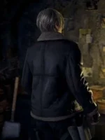 Resident Evil Leon Kennedy Shearling Leather Jacket
