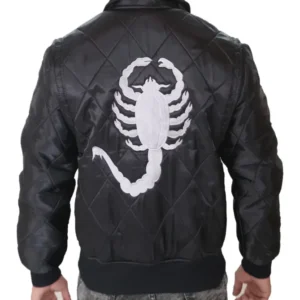 Ryan Gosling Black Satin Drive Scorpion Jacket