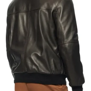 Black Bomber Summit Andrew Leather Jacket