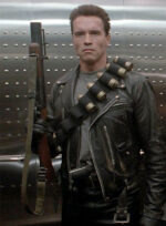 Arnold Schwarzenegger Terminator 2 Black Leather Jacket