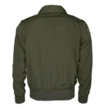 Top Gun Tom Cruise Green Aviator Jacket