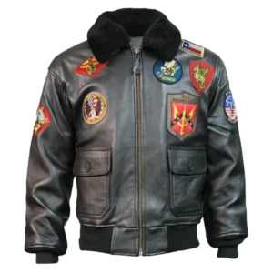 Top Gun G1 Maverick Black Bomber Jacket