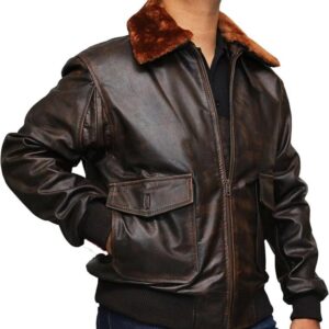 U.S Navy G-1 Military Flight Men’s Genuine Real Leather Jacket
