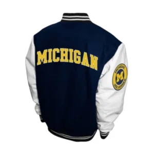 Michigan University Wolverines Blue Bomber Jacket