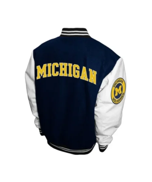 Michigan University Wolverines Blue Bomber Jacket