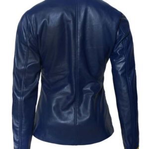 Batgirl Barbara Gordon Blue Leather Jacket