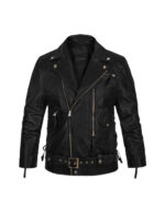 Terminator 2 Arnold Schwarzenegger Black Leather Jacket