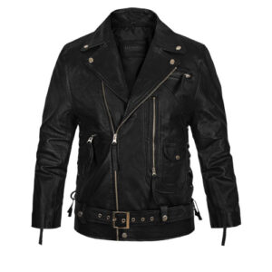Terminator 2 Arnold Schwarzenegger Black Leather Jacket