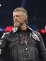 Adam Copeland AEW Collision 2025 black leather jacket