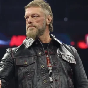 Adam Copeland AEW Collision 2025 black leather jacket