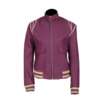 Ruth Wilder Glow Purple Leather Jacket