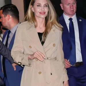 Angelina Jolie Maria Screening Style Trench Coat for Women