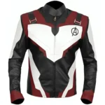 Avengers Endgame Quantum Real white leather jacket