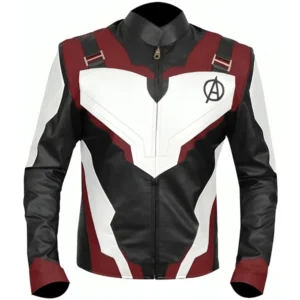 Avengers Endgame Quantum Real white leather jacket