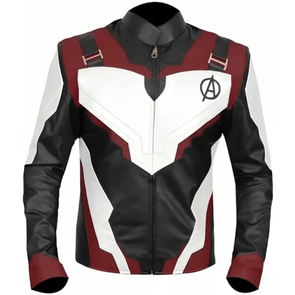 Avengers Endgame Quantum Real white leather jacket