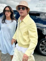 F1 2025 Brad Pitt Sonny Hayes yellow cotton jacket