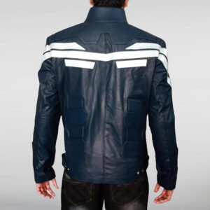Captain America Steve Rogers blue leather jacket