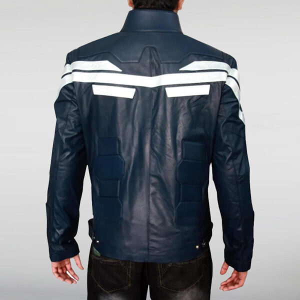 Captain America Steve Rogers blue leather jacket