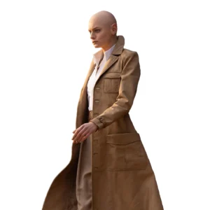 Deadpool & Wolverine Emma Corrin Brown Leather Coat