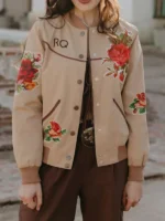Cowgirl brown Rose 2025 varsity jacket